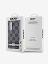 DKNY DKNY PU bőrből készült kockás mintás és csíkos hátlapi borító Samsung Galaxy Z Fold 6-hoz Fekete