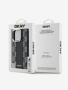 DKNY DKNY PU bőrből készült kockás mintás Magsafe hátlap iPhone 16 Pro Max készülékhez Fekete