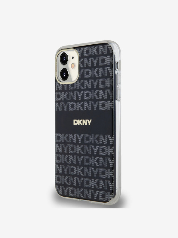 DKNY PC/TPU ismétlődő mintás tonális csíkos Magsafe hátlap az iPhone 11 fekete DKNY számára