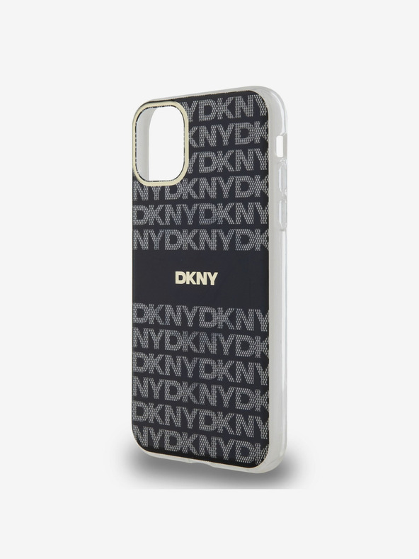 DKNY PC/TPU ismétlődő mintás tonális csíkos Magsafe hátlap az iPhone 11 fekete DKNY számára