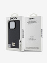 DKNY DKNY PU bőr ismétlődő mintás Stack Logo MagSafe hátlap iPhone 16 Pro Max készülékhez Fekete