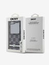 DKNY DKNY PU bőrből készült kockás mintás és csíkos hátlap a Samsung Galaxy Z Flip 6-hoz Fekete