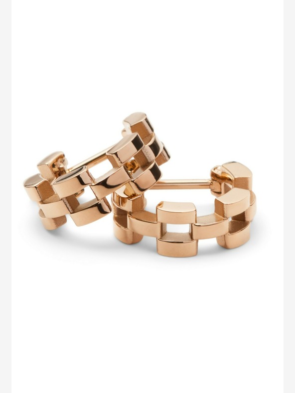 Daniel Wellington Női rózsaarany acél fülbevaló Daniel Wellington 3 láncszemes fülbevaló