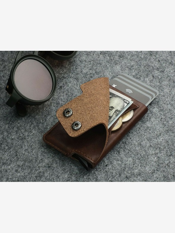 Pularys Pularys férfi bőrtárca Funky barna