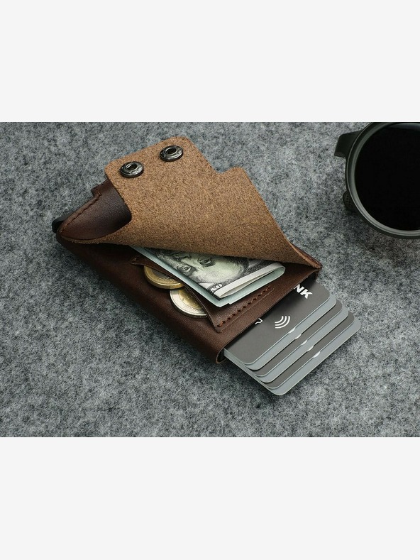 Pularys Pularys férfi bőrtárca Funky barna