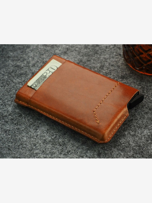 Pularys Pularys Férfi bőr pénztárca Gobi világosbarna