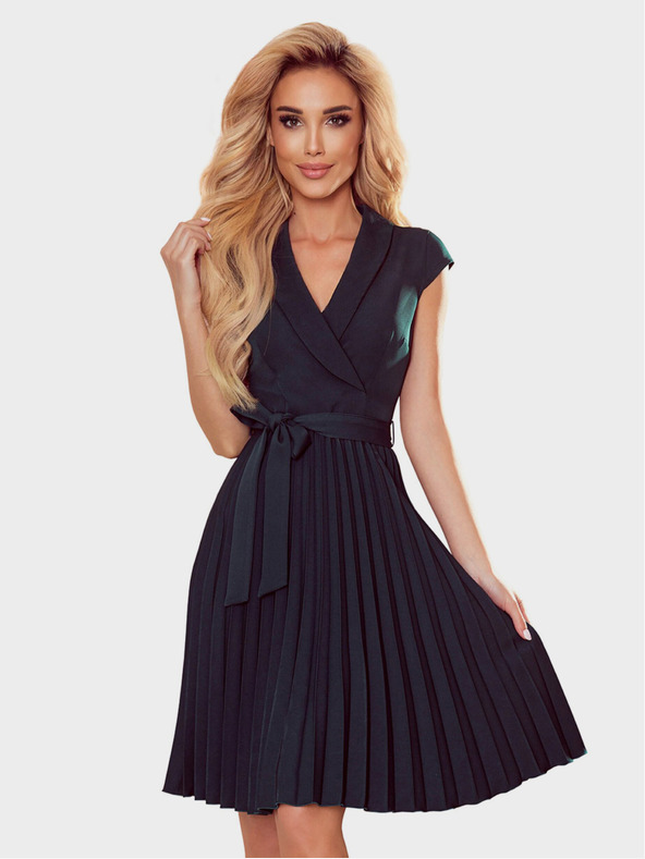 numoco Rakott ruha ceruza nyakkivágással - zöld Numoco WENDY