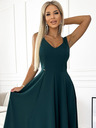 numoco Hosszú, elegáns ruha nyakkivágással - zöld Numoco CINDY