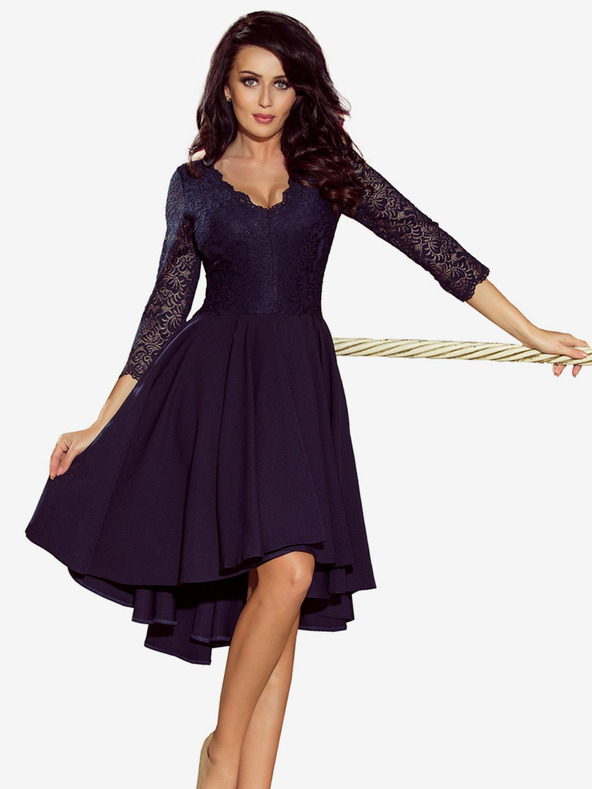 numoco Exkluzív ruha csipkével - sötétkék Numoco NICOLLE