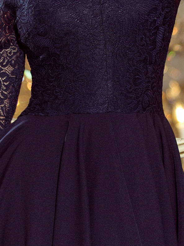 numoco Exkluzív ruha csipkével - sötétkék Numoco NICOLLE