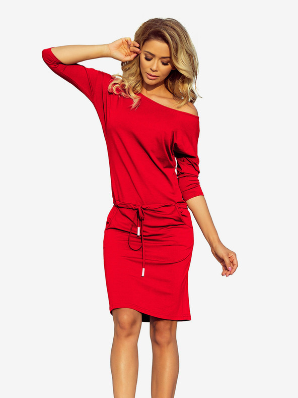 numoco Sportos ruha nyakkendővel és zsebekkel - piros Numoco