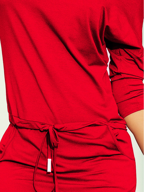 numoco Sportos ruha nyakkendővel és zsebekkel - piros Numoco