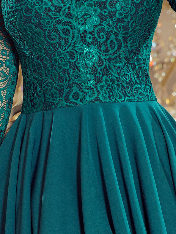 numoco Exkluzív ruha csipkével - zöld Numoco NICOLLE Numoco NICOLLE