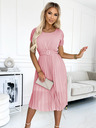numoco Fodros midi ruha széles övvel - piszkos rózsaszín Numoco MIA