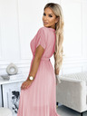 numoco Fodros midi ruha széles övvel - piszkos rózsaszín Numoco MIA