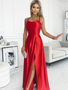 numoco Szatén hosszú ruha kivágott háttal - piros Numoco PERLA