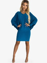 numoco Denevérszárnyas ruha - tengerészkék színű, csillámokkal Numoco