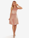 numoco Trapéz ruha - bársony - piszkos rózsaszín Numoco VICTORIA