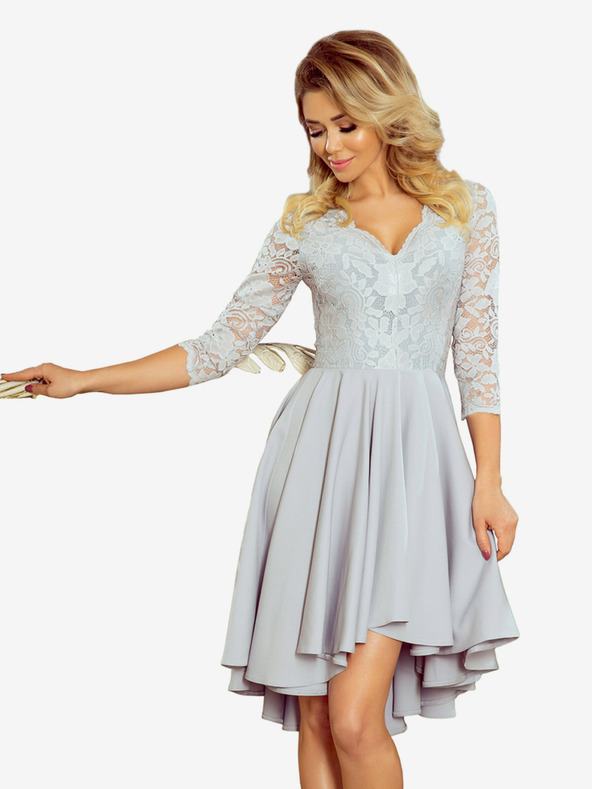 numoco Exkluzív ruha csipkével - szürke Numoco NICOLLE Numoco NICOLLE