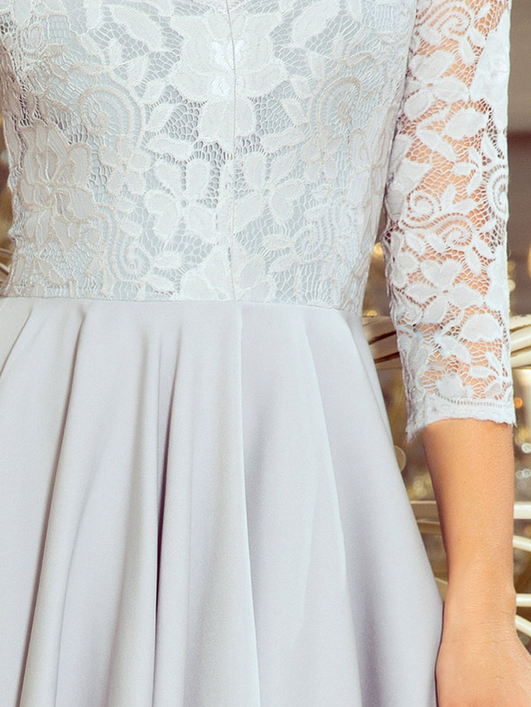 numoco Exkluzív ruha csipkével - szürke Numoco NICOLLE Numoco NICOLLE