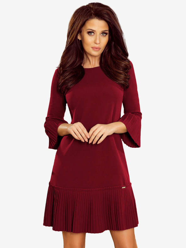 numoco Rakott, kényelmes ruha - bordó Numoco LUCY