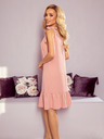 numoco Vállon masnival díszített ruha - púderrózsaszín Numoco ROSITA