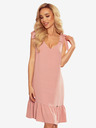 numoco Vállon masnival díszített ruha - púderrózsaszín Numoco ROSITA