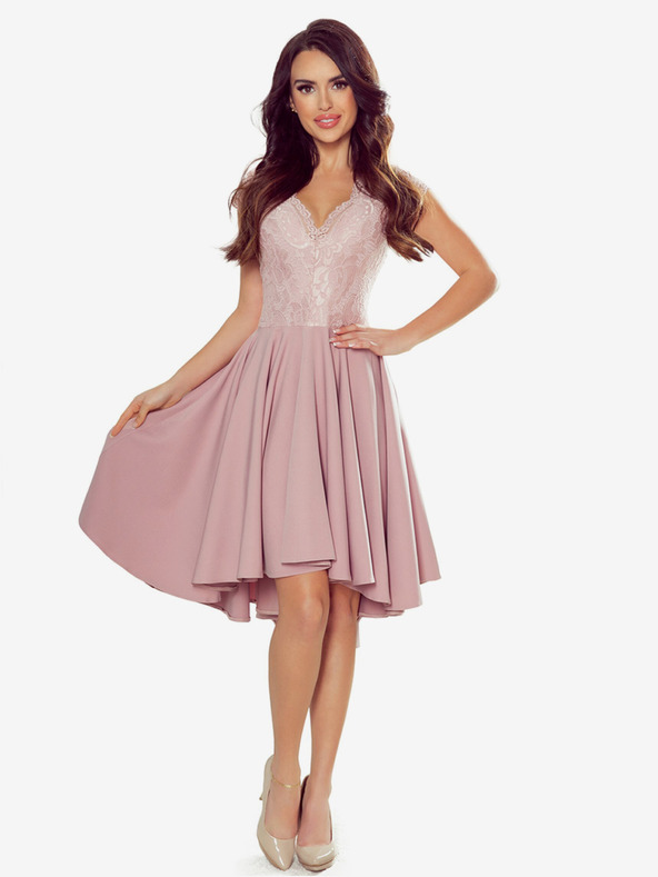 numoco Exkluzív ruha csipkével - rózsaszín Numoco PATRICIA