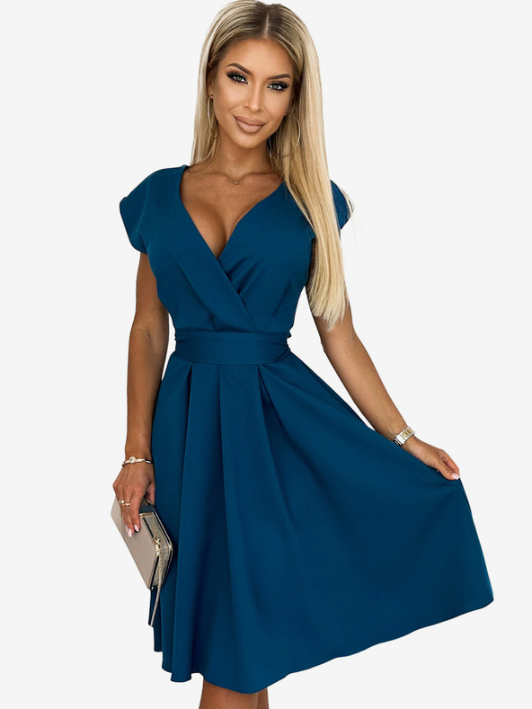 numoco Flared Neckline ruha - Tenger színű Numoco SCARLETT