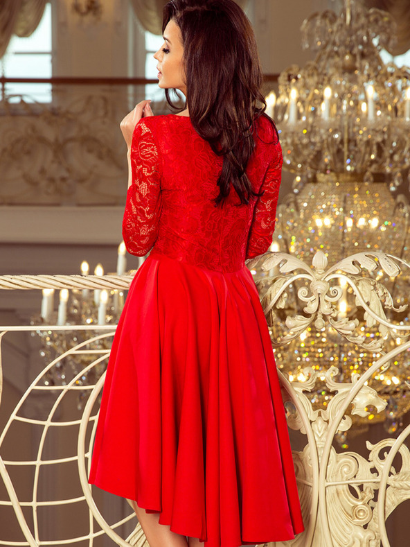 numoco Exkluzív ruha csipkével - piros Numoco NICOLLE Numoco NICOLLE