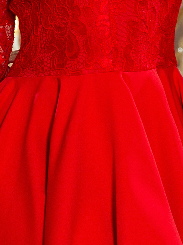 numoco Exkluzív ruha csipkével - piros Numoco NICOLLE Numoco NICOLLE