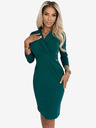 numoco Elegáns ruha nyakkivágással - zöld Numoco KELLY KELLY