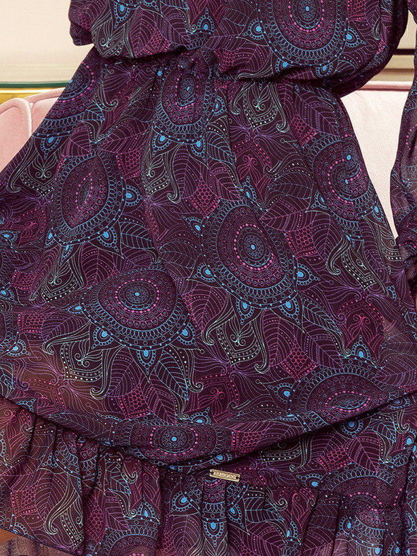 numoco Ruha nyakkivágással - rózsaszín és kék mandalákkal BAKARI