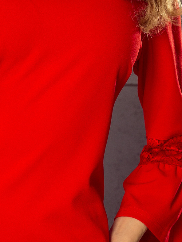 numoco Csipke ujjú ruha - piros Numoco MARGARET Numoco MARGARET