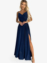 numoco Elegáns pánt nélküli maxiruha - sötétkék csillámokkal Numoco CHIARA