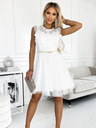 numoco Csipkés ruha arany övvel - fehér Numoco GRETA