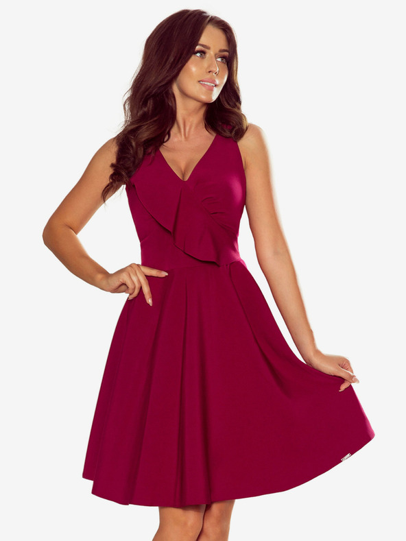 numoco Gallérral ellátott ruha - bordó Numoco ANITA