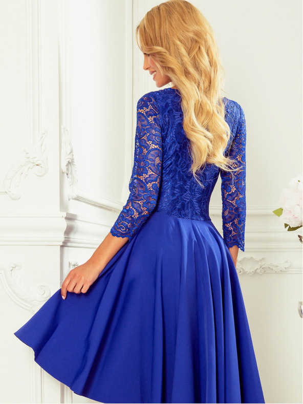 numoco Exkluzív ruha csipkével - kék Numoco NICOLLE NICOLLE