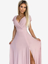 numoco Csillogó hosszú ruha szív alakú nyakkivágással - piszkos rózsaszín Numoco CRYSTAL