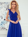 numoco Hosszú ruha nyakkivágással és vállfűzővel - kék Numoco ELENA Numoco ELENA