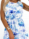 numoco Hízelgő fehér ruha kék mintával Numoco VICTORIA