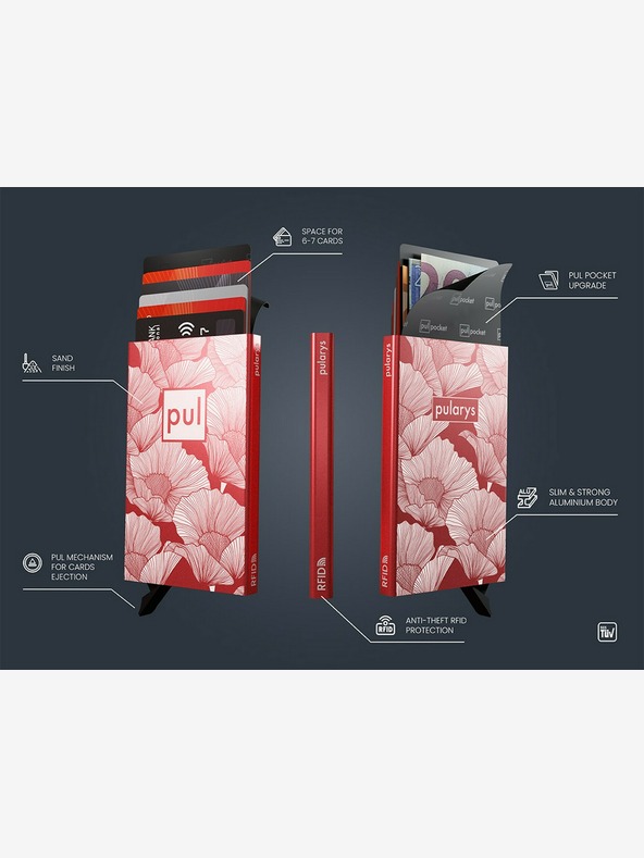 Pularys Pularys női irattartó tok - mákpiros