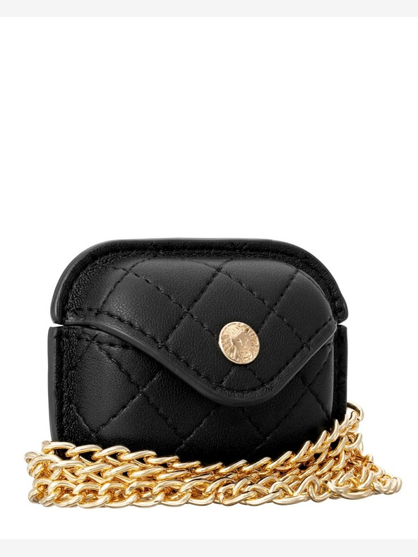 Anne Klein Anne Klein Fekete bőr Apple AirPods Pro fejhallgató tok