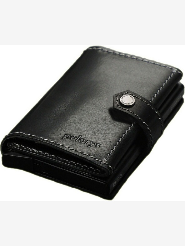 Pularys Pularys férfi bőr pénztárca Hiker fekete 211114101