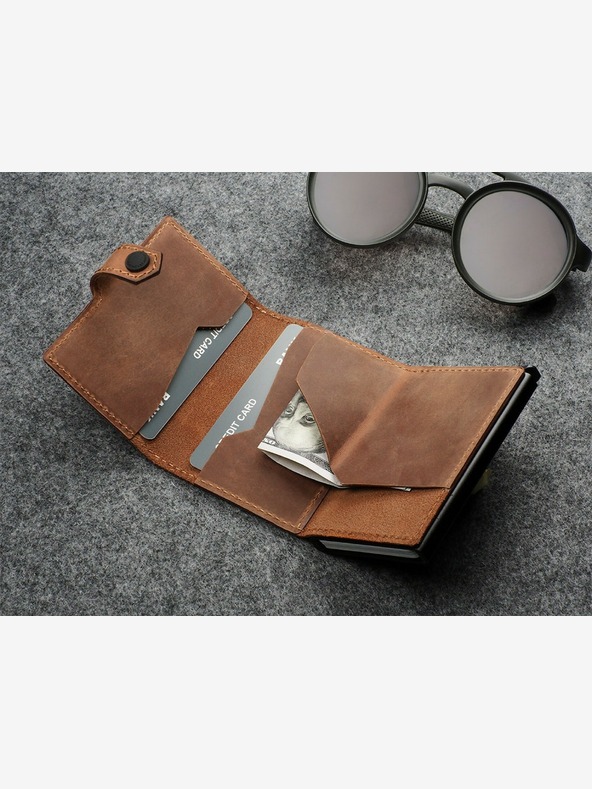 Pularys Pularys Férfi bőrtárca Hiker barna 211128406