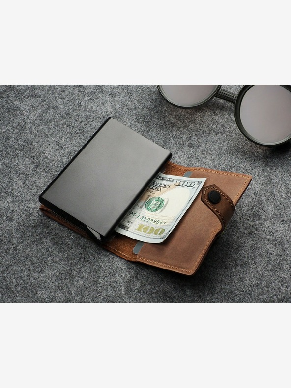 Pularys Pularys Férfi bőrtárca Hiker barna 211128406