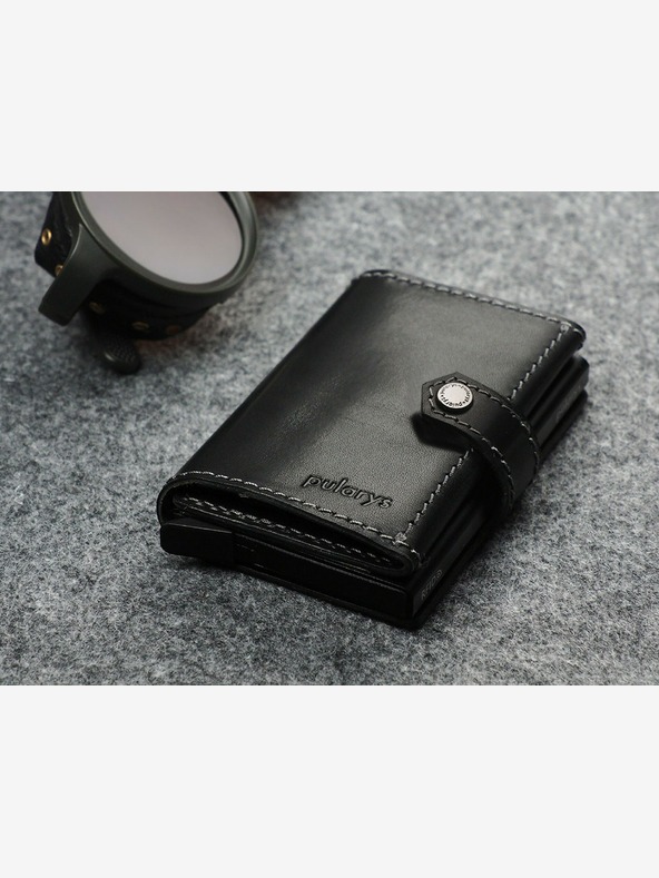 Pularys Pularys Férfi Hiker bőr pénztárca és kulcstartó ajándékcsomag Fekete 211314101