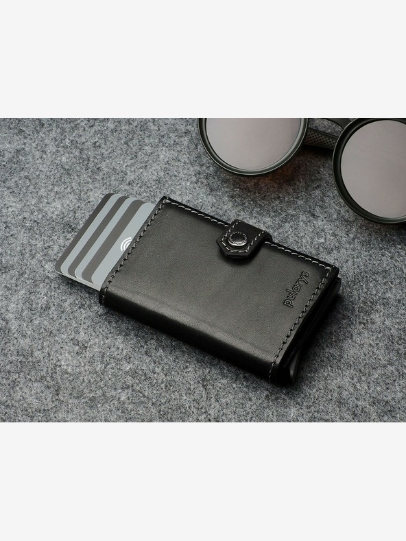 Pularys Pularys Férfi Hiker bőr pénztárca és kulcstartó ajándékcsomag Fekete 211314101