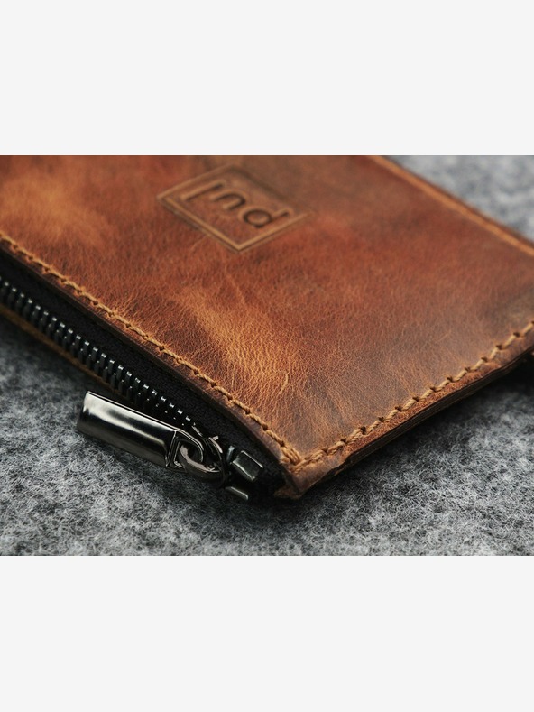 Pularys Pularys Férfi bőr pénztárca Oldtimer Slim Barna