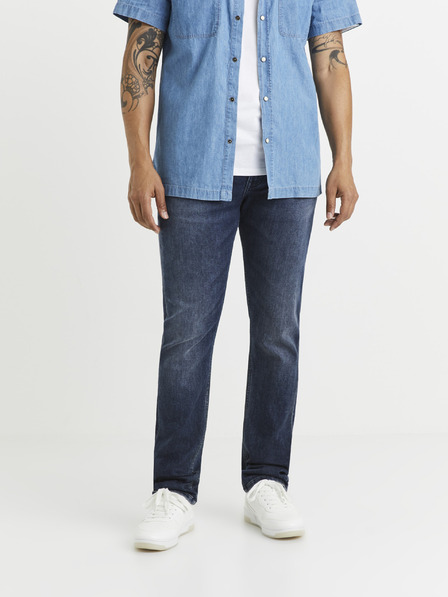 Celio Sötétkék férfi slim fit farmer Celio